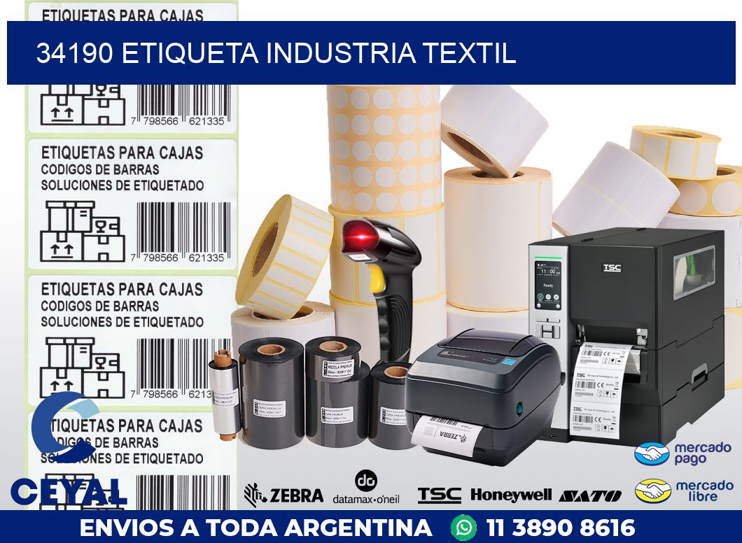 34190 ETIQUETA INDUSTRIA TEXTIL