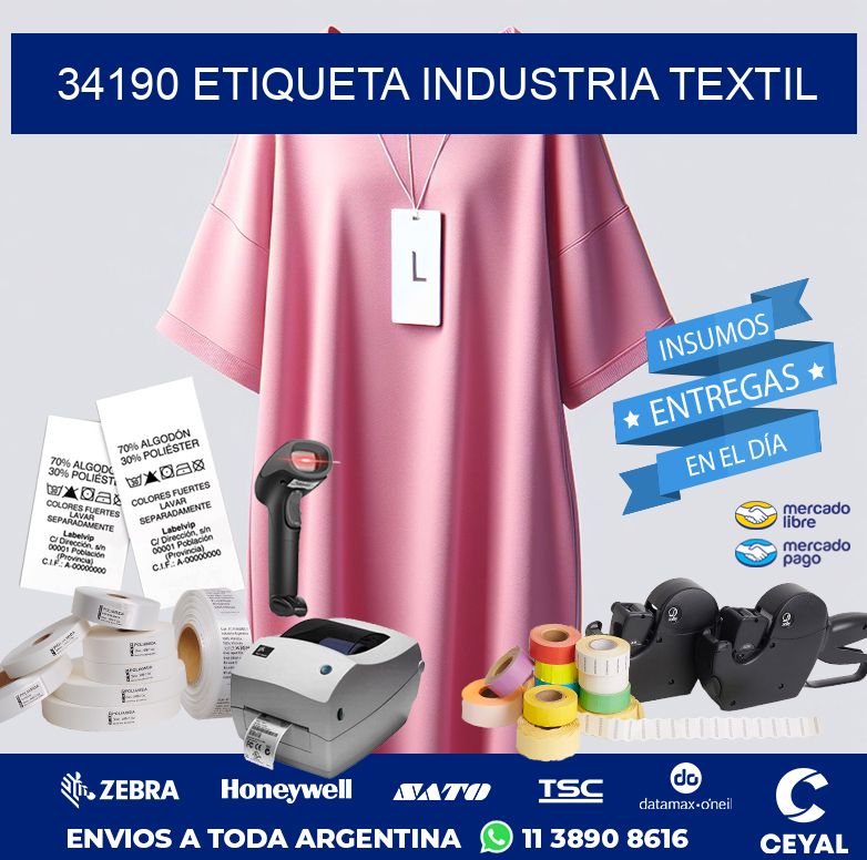 34190 ETIQUETA INDUSTRIA TEXTIL