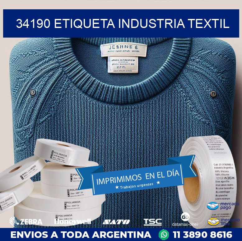 34190 ETIQUETA INDUSTRIA TEXTIL