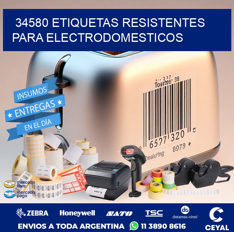 34580 ETIQUETAS RESISTENTES PARA ELECTRODOMESTICOS