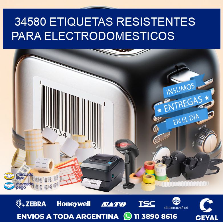 34580 ETIQUETAS RESISTENTES PARA ELECTRODOMESTICOS