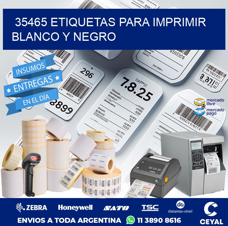 35465 ETIQUETAS PARA IMPRIMIR BLANCO Y NEGRO