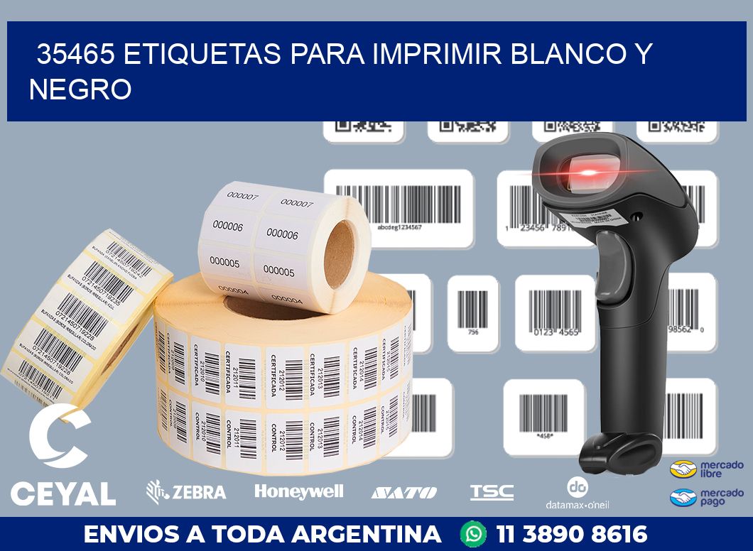 35465 ETIQUETAS PARA IMPRIMIR BLANCO Y NEGRO