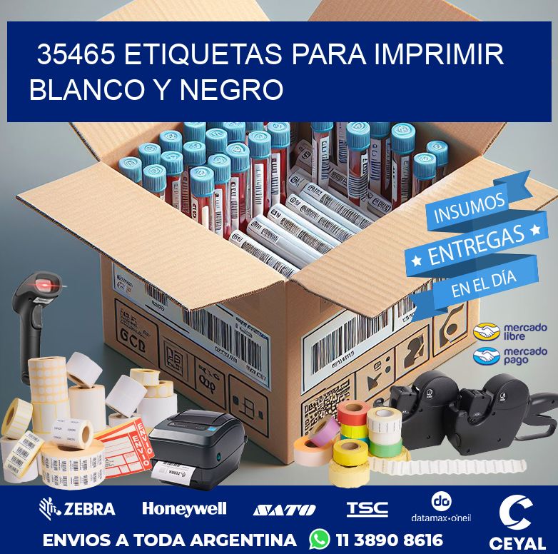 35465 ETIQUETAS PARA IMPRIMIR BLANCO Y NEGRO