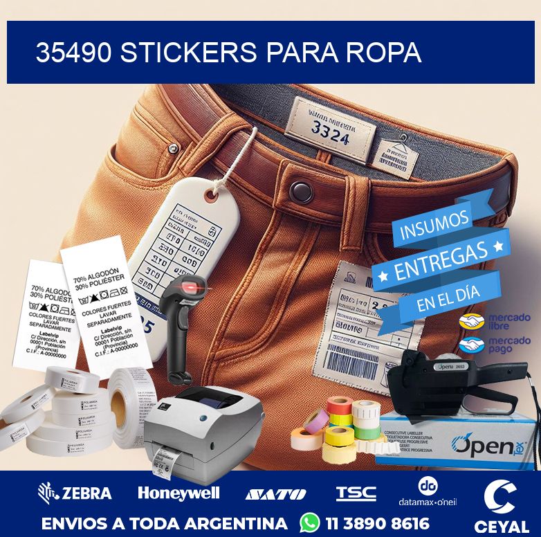 35490 STICKERS PARA ROPA