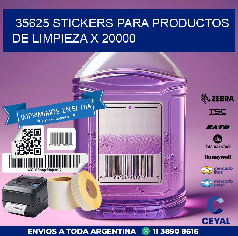35625 STICKERS PARA PRODUCTOS DE LIMPIEZA X 20000