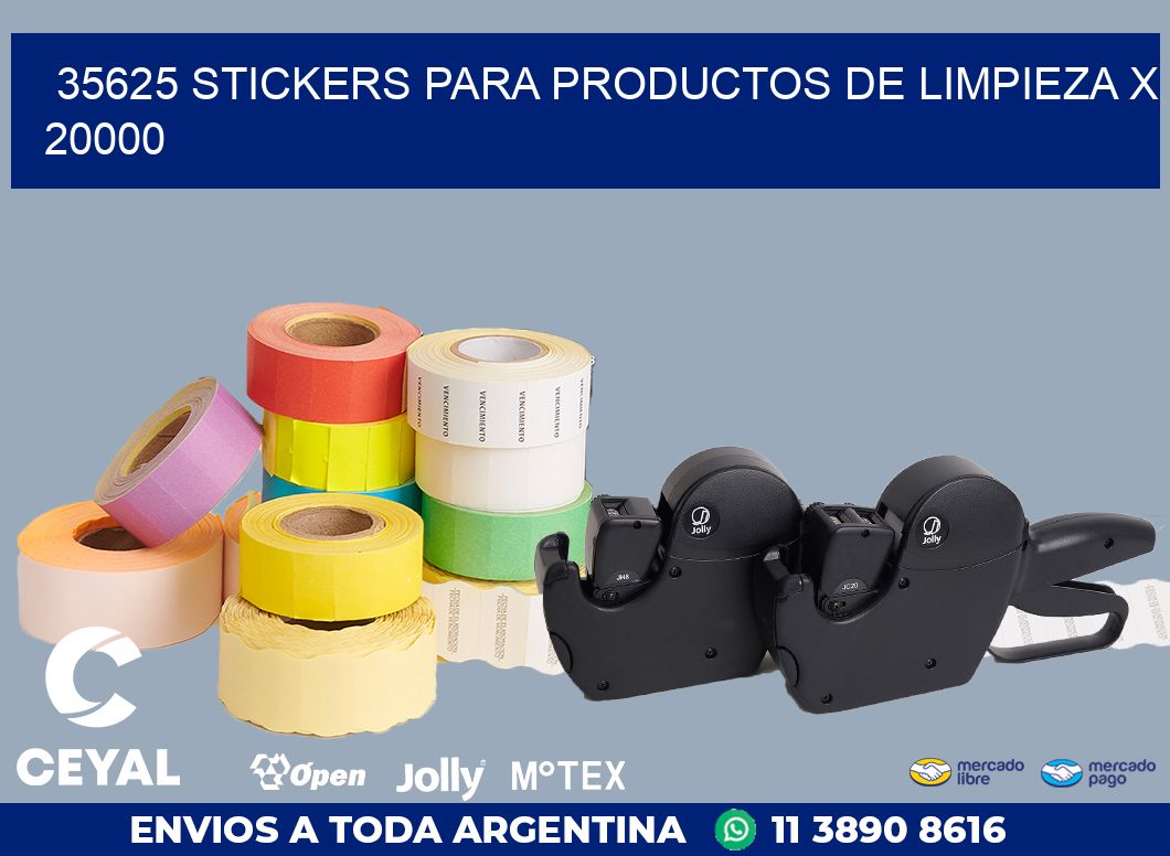 35625 STICKERS PARA PRODUCTOS DE LIMPIEZA X 20000