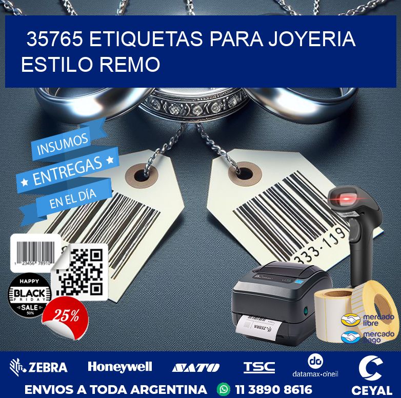 35765 ETIQUETAS PARA JOYERIA ESTILO REMO