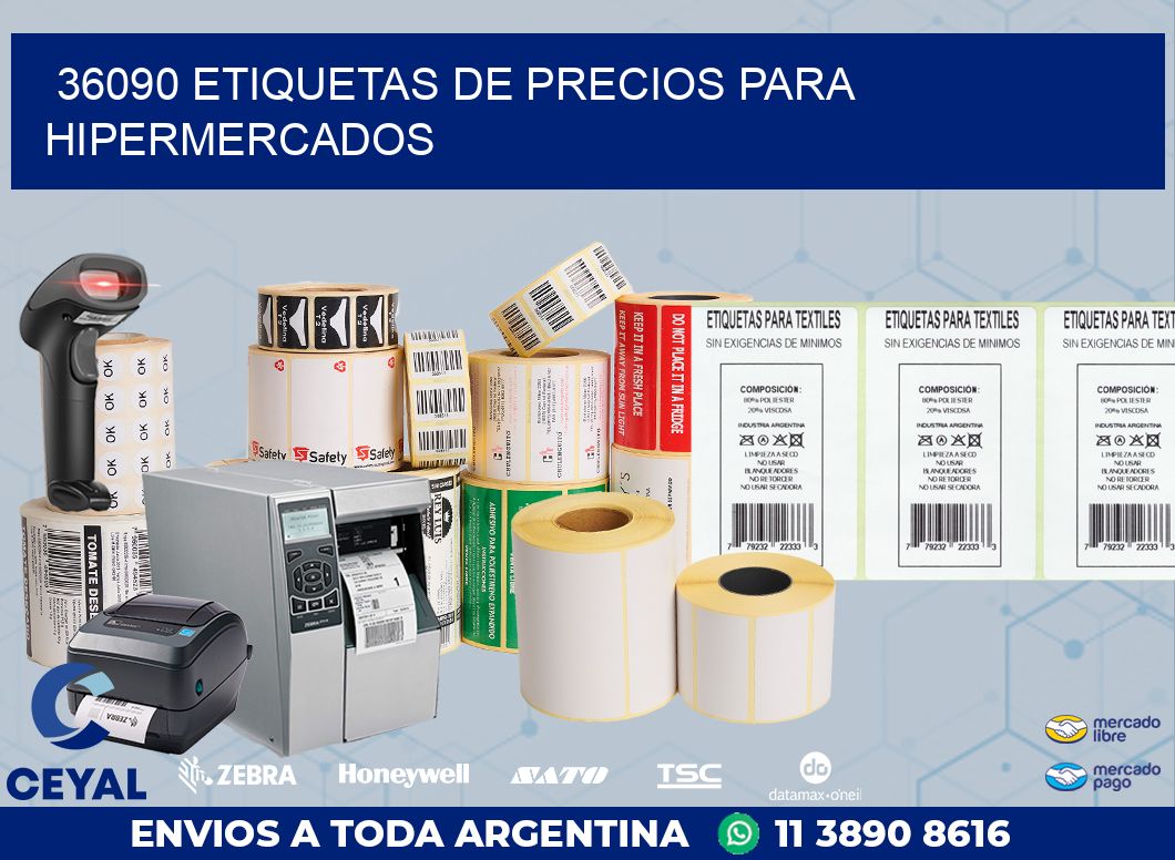 36090 ETIQUETAS DE PRECIOS PARA HIPERMERCADOS