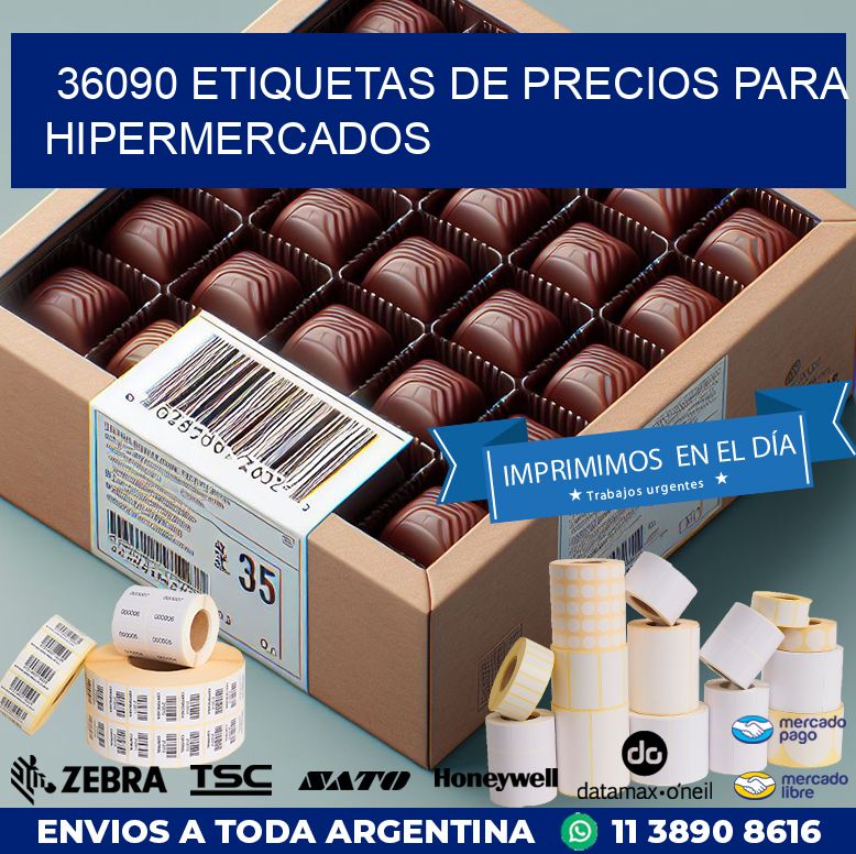 36090 ETIQUETAS DE PRECIOS PARA HIPERMERCADOS