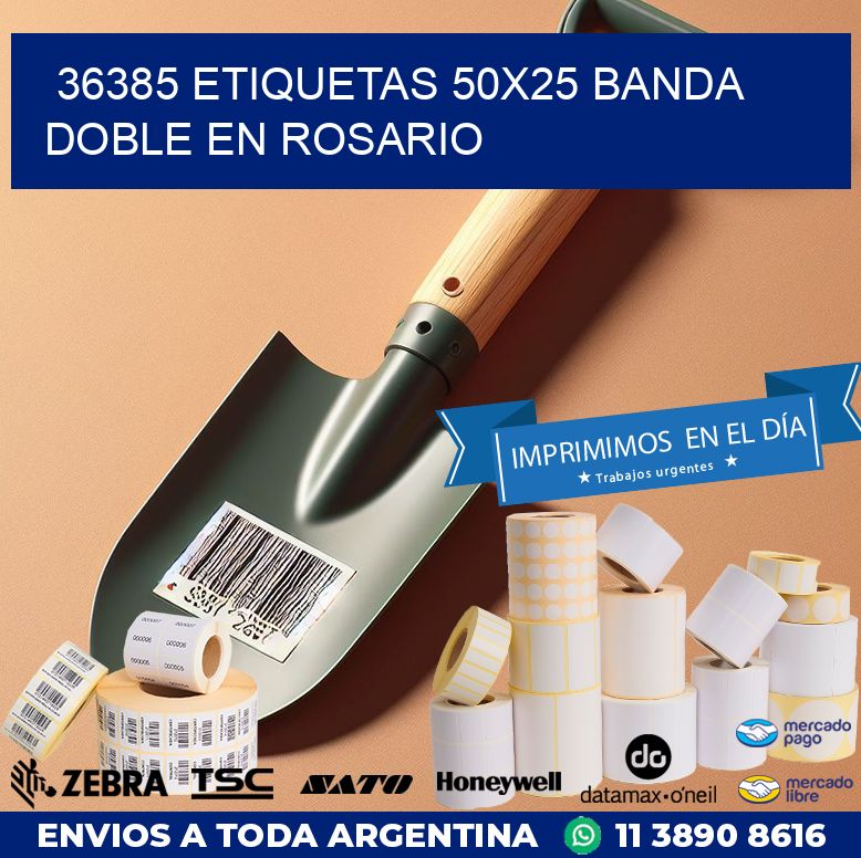 36385 ETIQUETAS 50X25 BANDA DOBLE EN ROSARIO