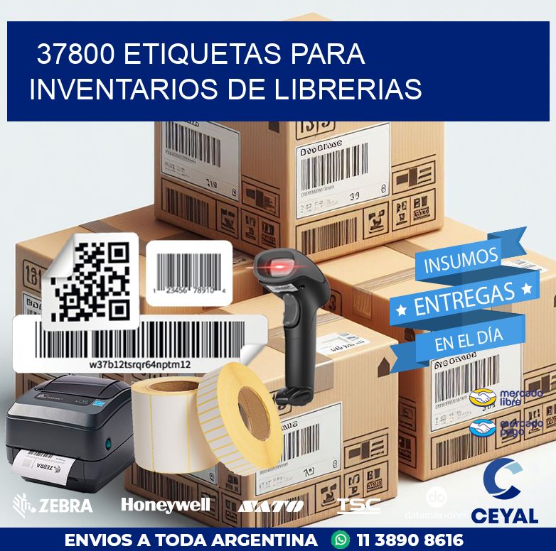 37800 ETIQUETAS PARA INVENTARIOS DE LIBRERIAS