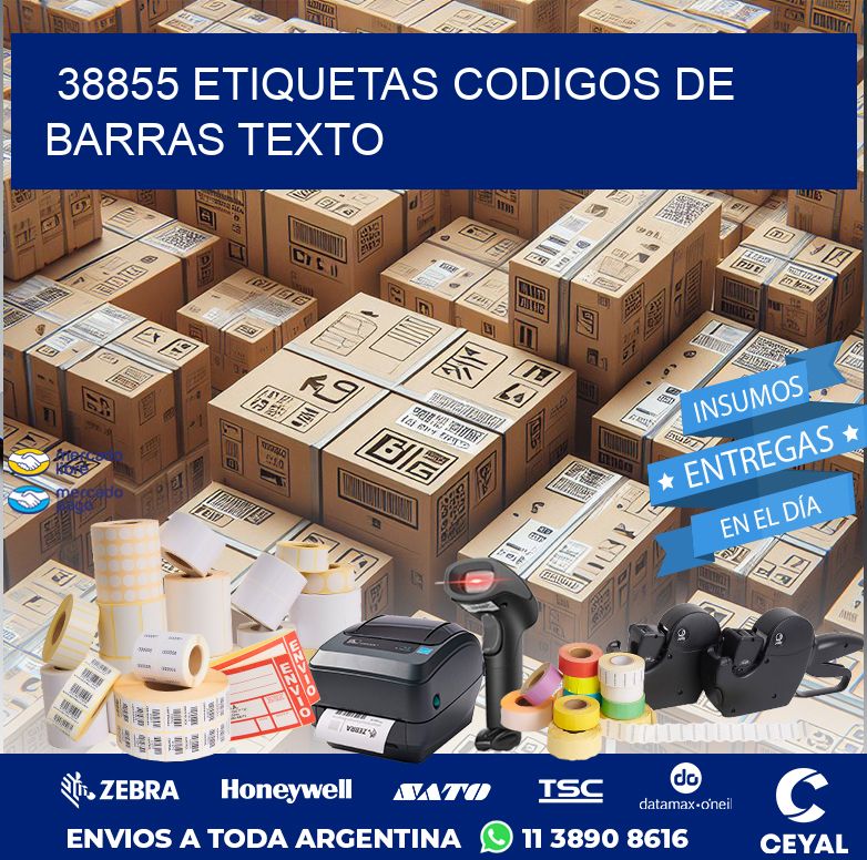 38855 ETIQUETAS CODIGOS DE BARRAS TEXTO