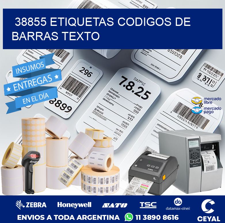38855 ETIQUETAS CODIGOS DE BARRAS TEXTO