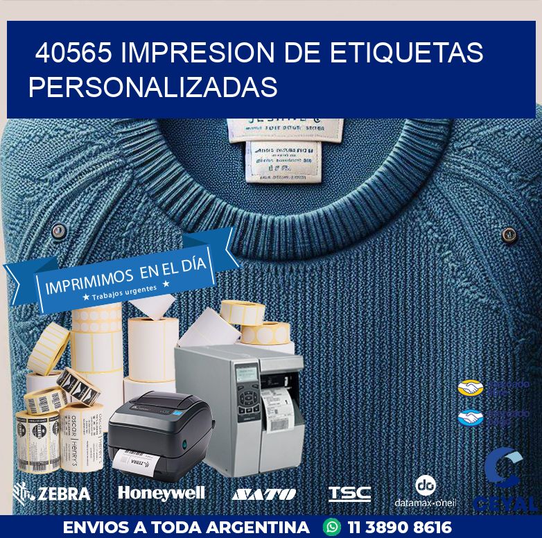 40565 IMPRESION DE ETIQUETAS PERSONALIZADAS