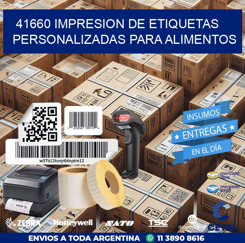 41660 IMPRESION DE ETIQUETAS PERSONALIZADAS PARA ALIMENTOS