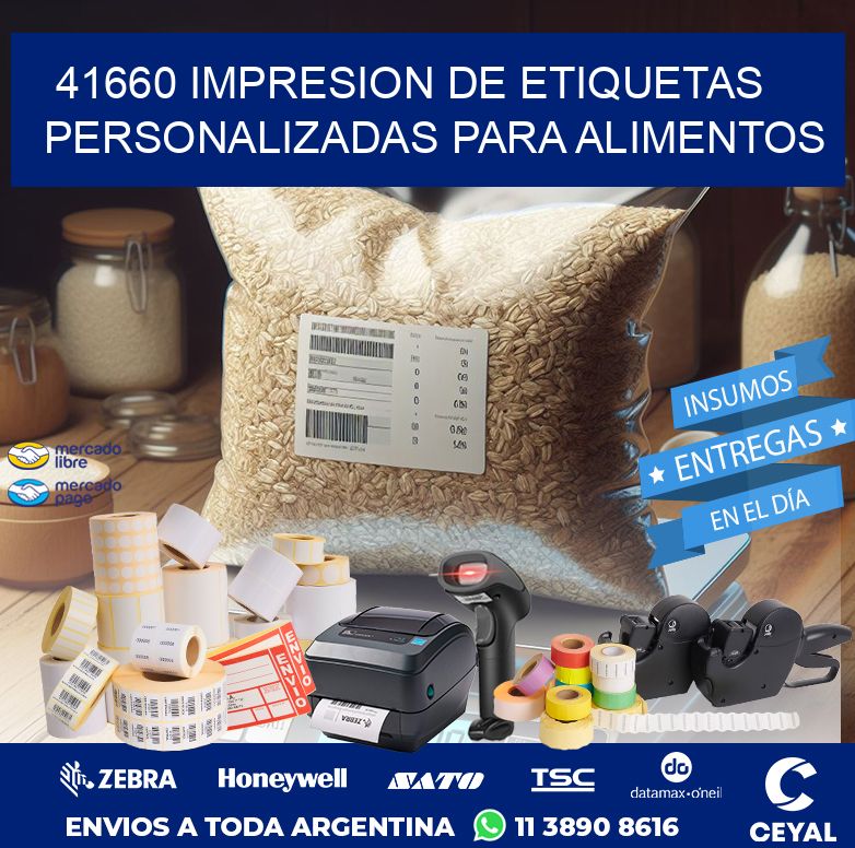41660 IMPRESION DE ETIQUETAS PERSONALIZADAS PARA ALIMENTOS