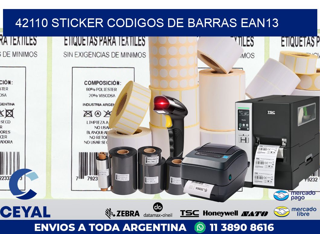 42110 STICKER CODIGOS DE BARRAS EAN13