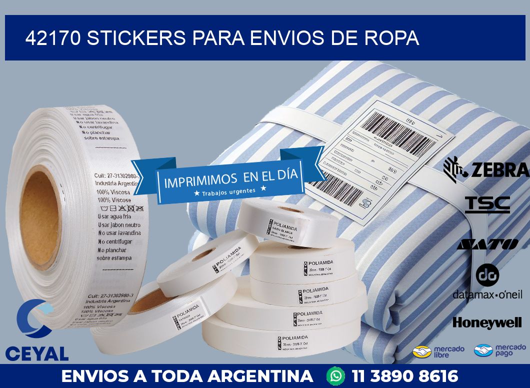 42170 STICKERS PARA ENVIOS DE ROPA