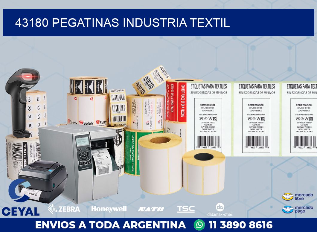 43180 PEGATINAS INDUSTRIA TEXTIL