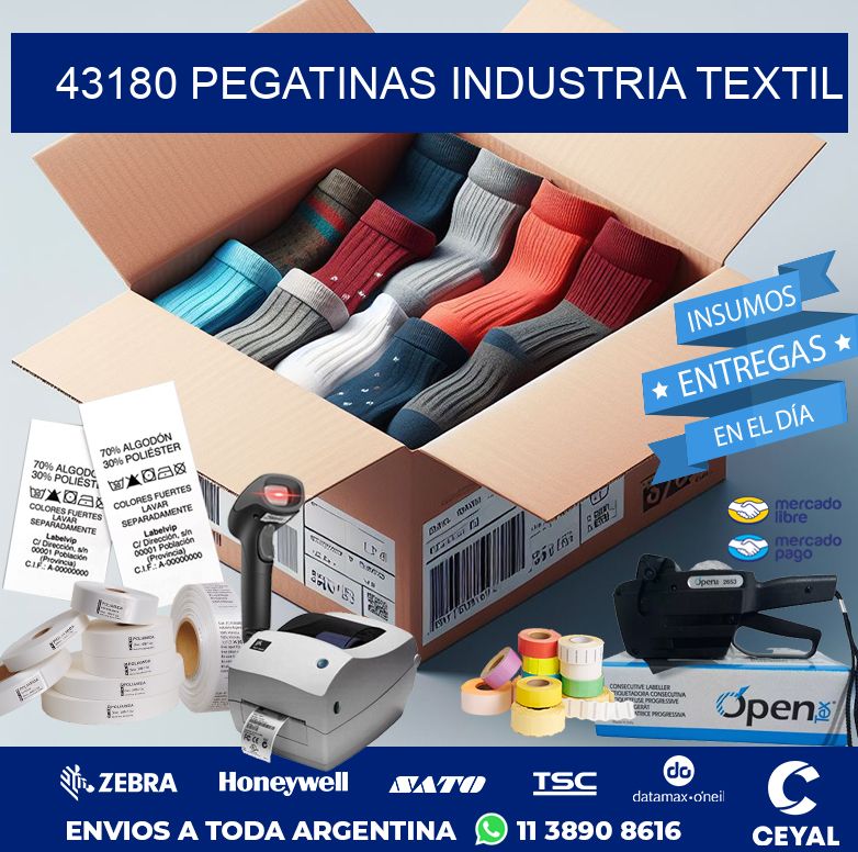 43180 PEGATINAS INDUSTRIA TEXTIL