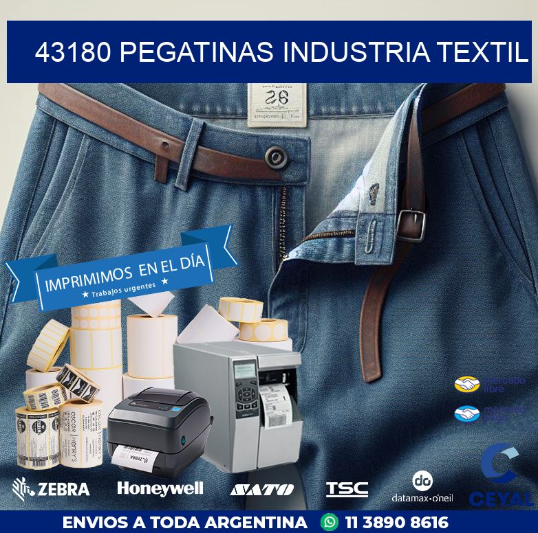 43180 PEGATINAS INDUSTRIA TEXTIL