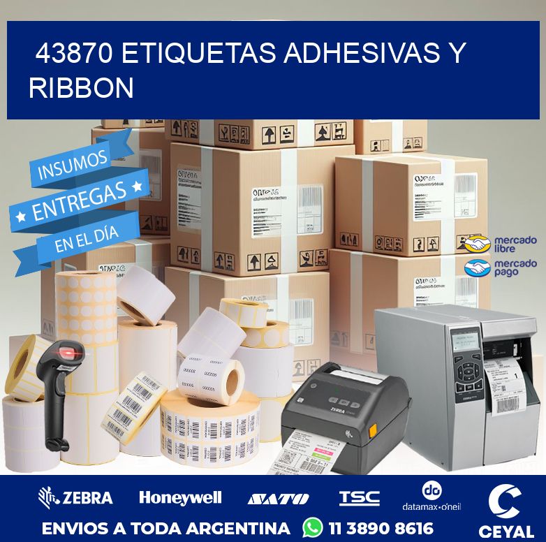 43870 ETIQUETAS ADHESIVAS Y RIBBON