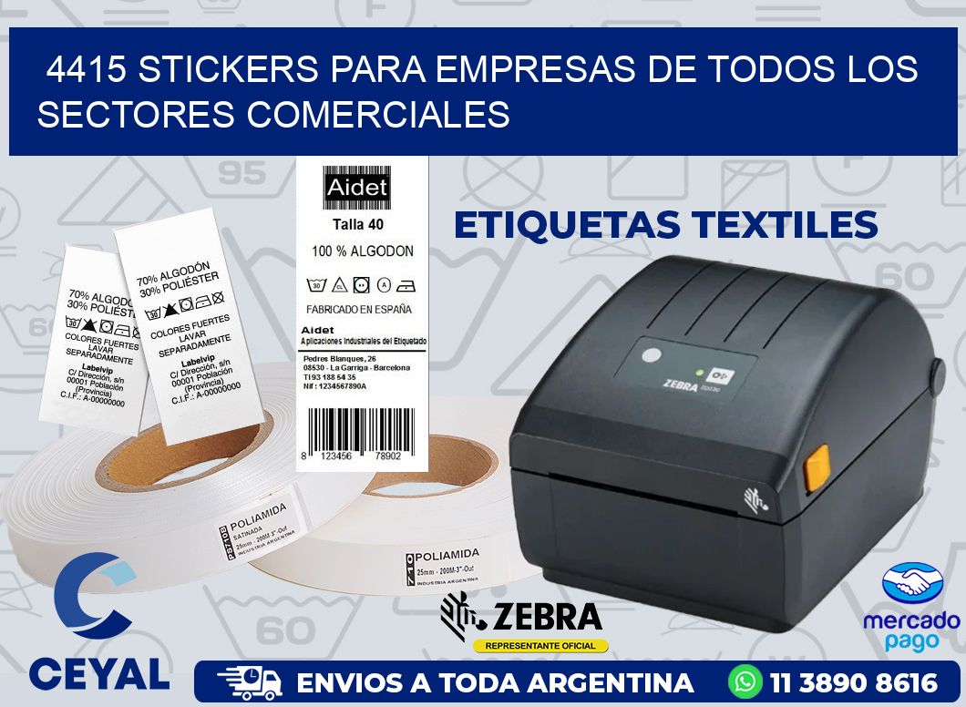 4415 STICKERS PARA EMPRESAS DE TODOS LOS SECTORES COMERCIALES