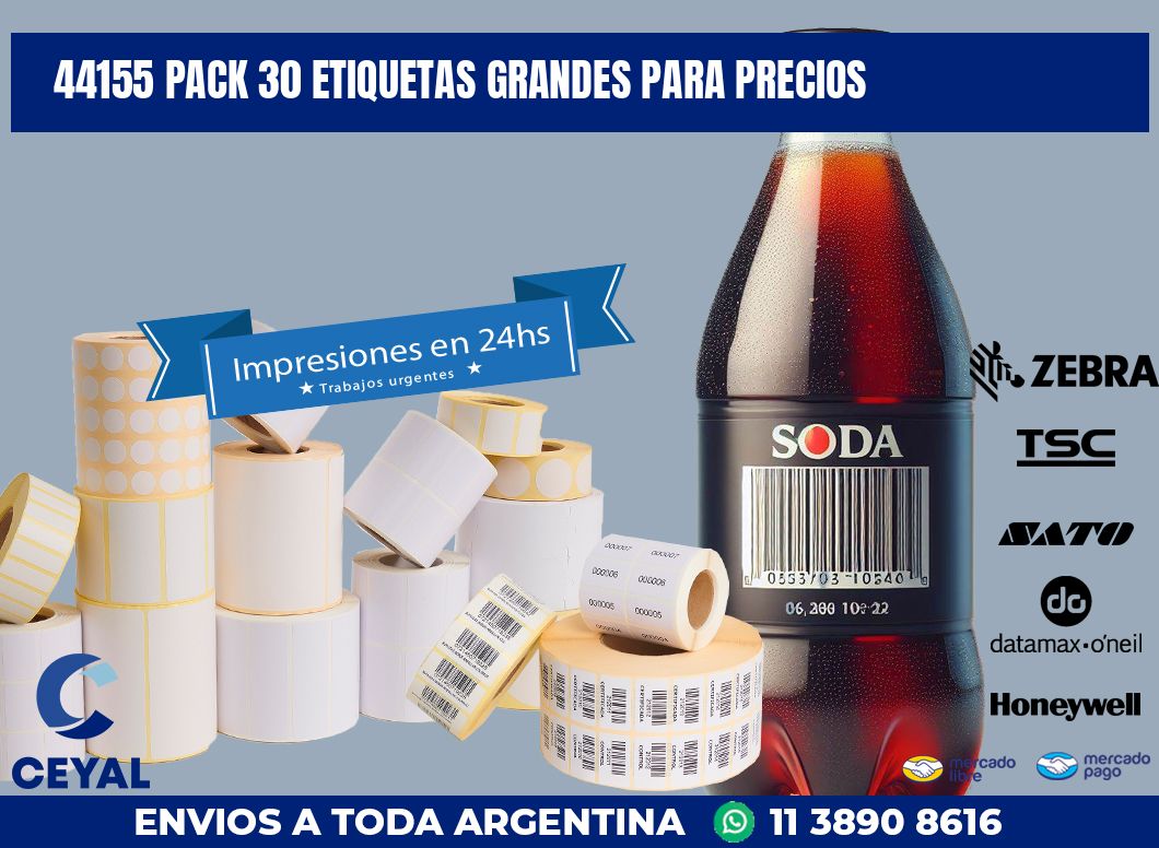 44155 PACK 30 ETIQUETAS GRANDES PARA PRECIOS