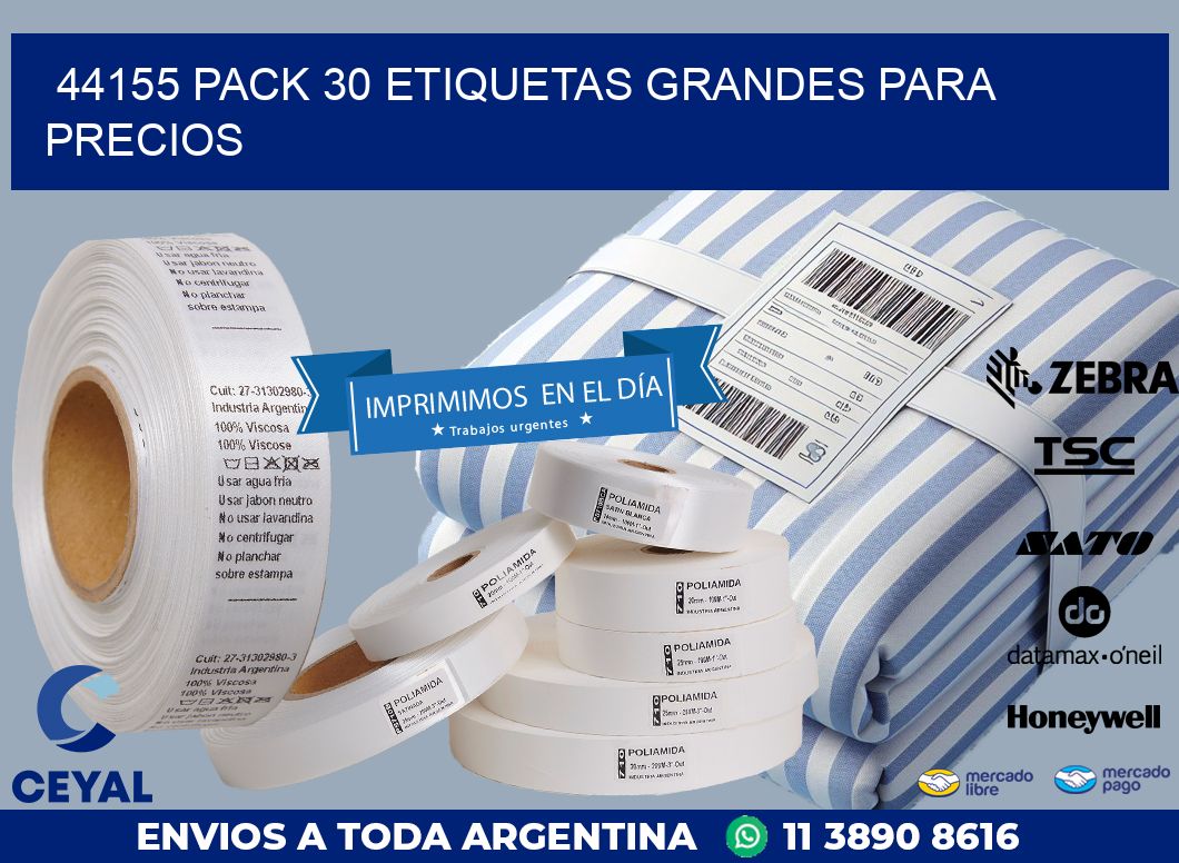 44155 PACK 30 ETIQUETAS GRANDES PARA PRECIOS