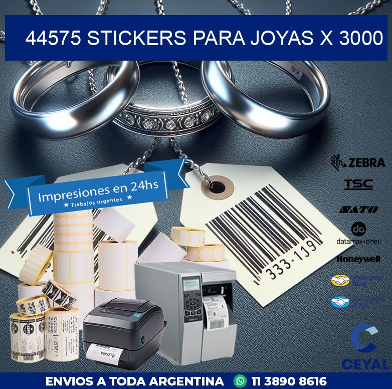 44575 STICKERS PARA JOYAS X 3000