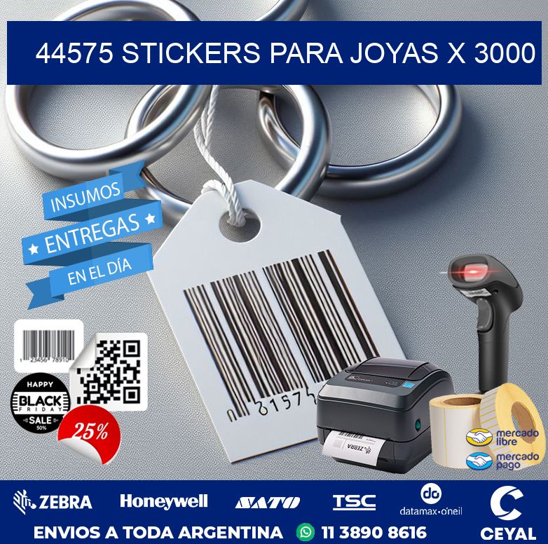 44575 STICKERS PARA JOYAS X 3000