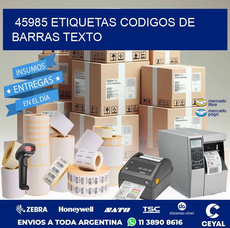 45985 ETIQUETAS CODIGOS DE BARRAS TEXTO