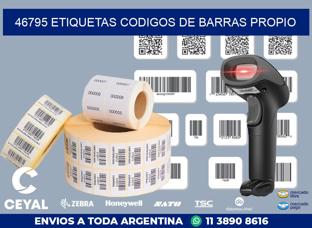 46795 ETIQUETAS CODIGOS DE BARRAS PROPIO