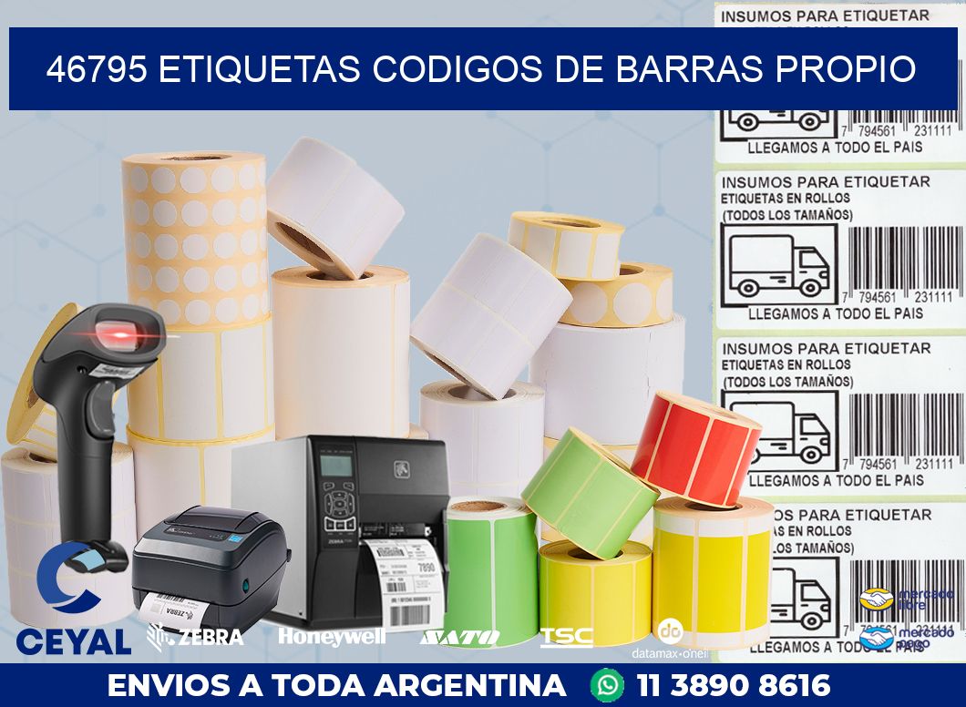 46795 ETIQUETAS CODIGOS DE BARRAS PROPIO
