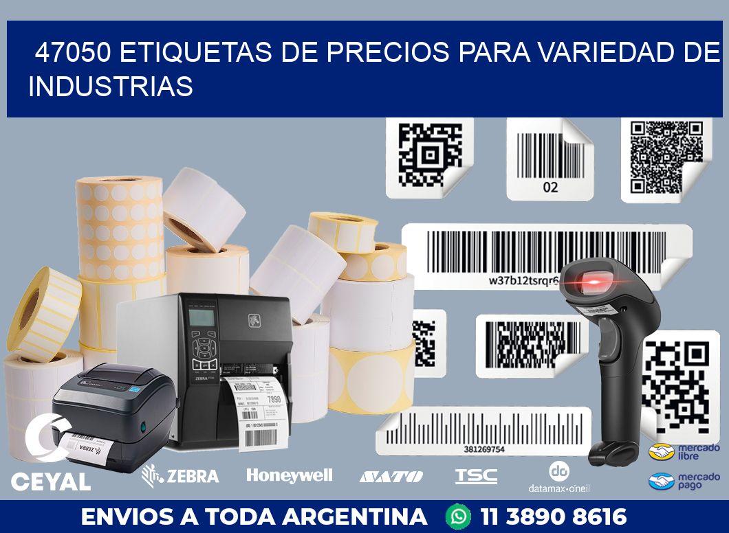 47050 ETIQUETAS DE PRECIOS PARA VARIEDAD DE INDUSTRIAS