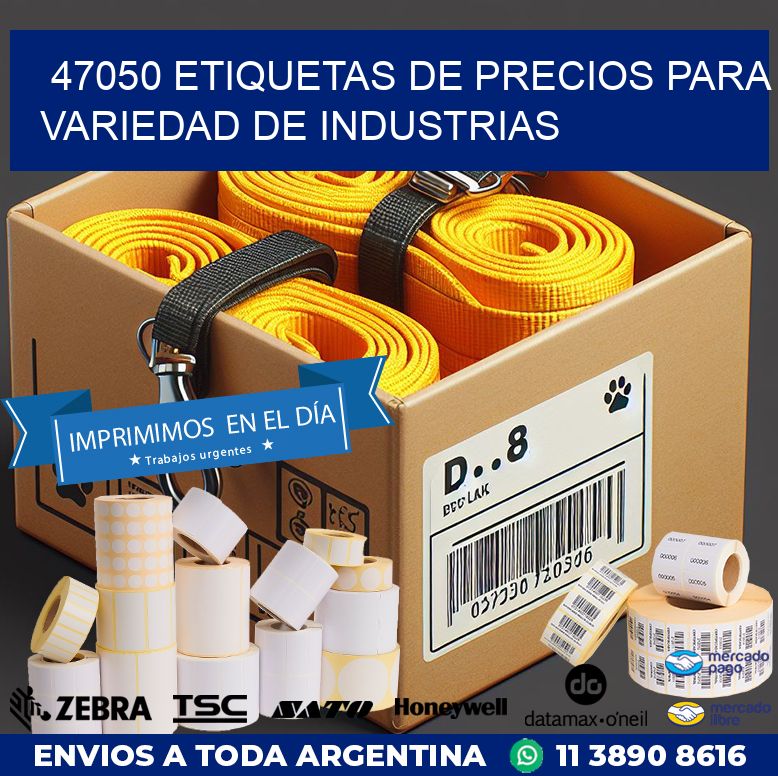 47050 ETIQUETAS DE PRECIOS PARA VARIEDAD DE INDUSTRIAS
