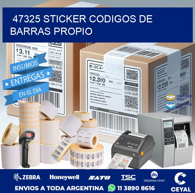 47325 STICKER CODIGOS DE BARRAS PROPIO