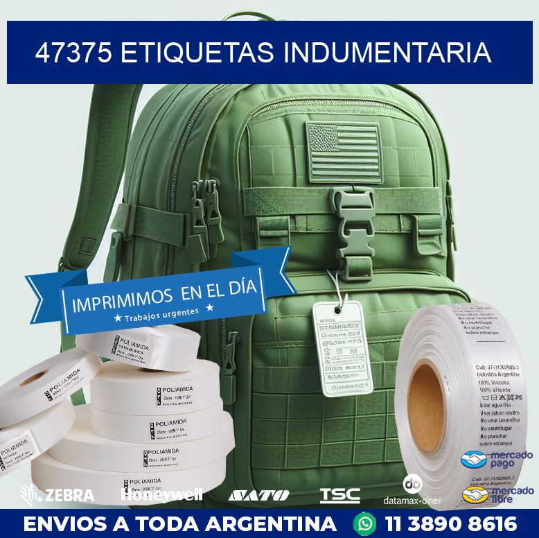 47375 ETIQUETAS INDUMENTARIA
