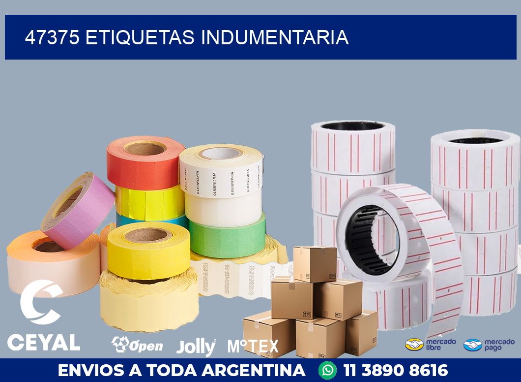 47375 ETIQUETAS INDUMENTARIA