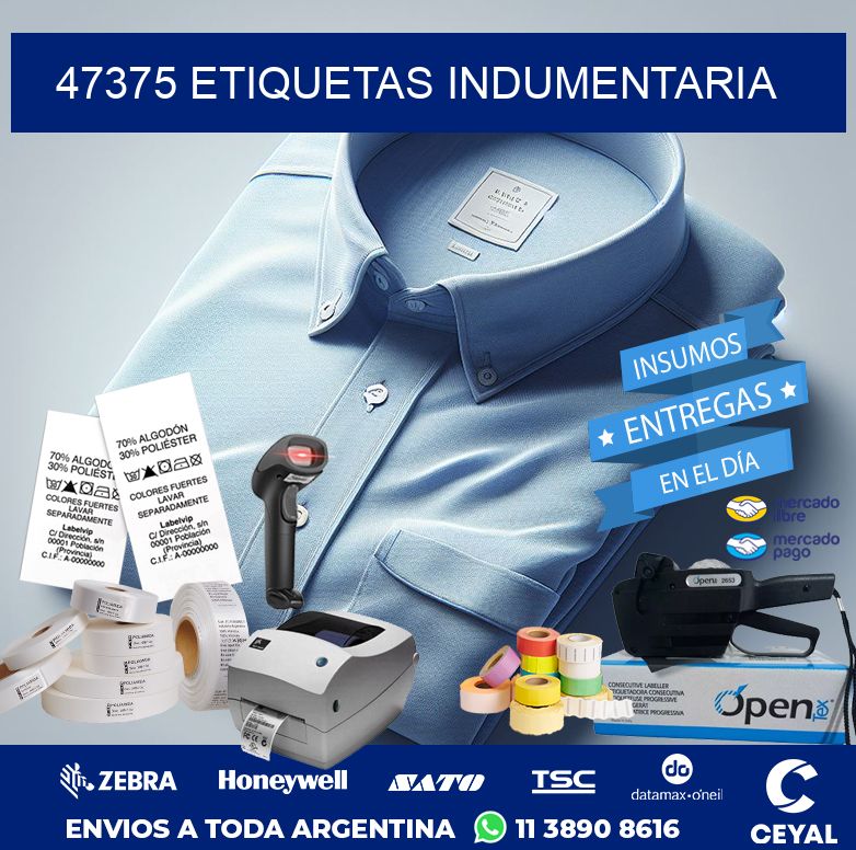 47375 ETIQUETAS INDUMENTARIA