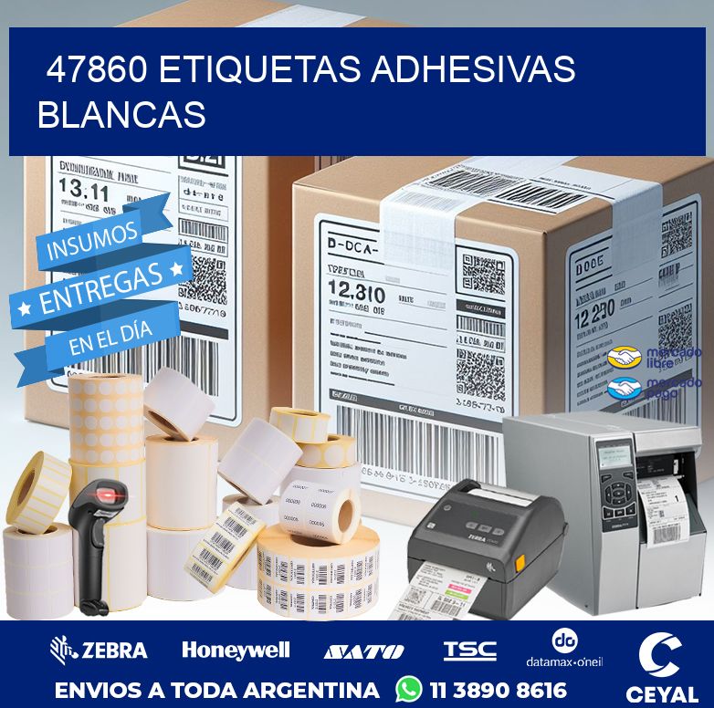 47860 ETIQUETAS ADHESIVAS BLANCAS