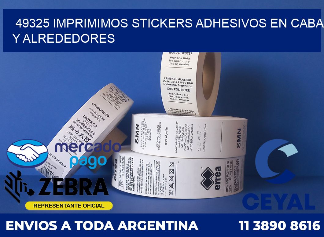 49325 IMPRIMIMOS STICKERS ADHESIVOS EN CABA Y ALREDEDORES