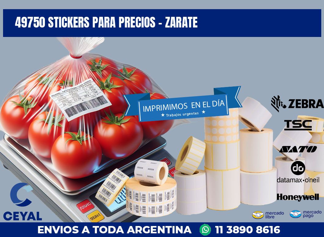 49750 STICKERS PARA PRECIOS - ZARATE