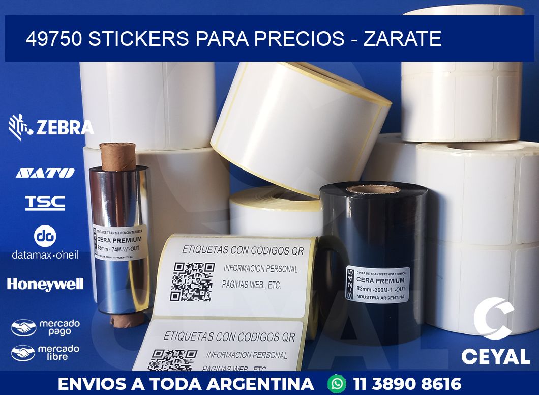 49750 STICKERS PARA PRECIOS - ZARATE