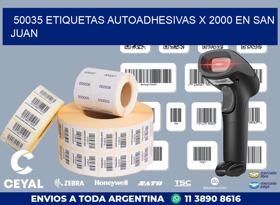 50035 ETIQUETAS AUTOADHESIVAS X 2000 EN SAN JUAN