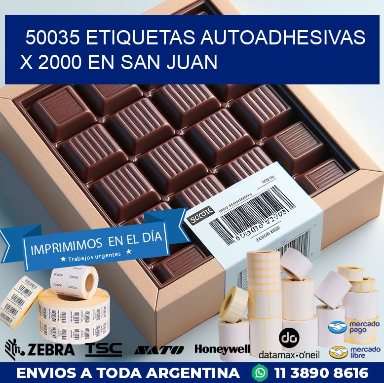 50035 ETIQUETAS AUTOADHESIVAS X 2000 EN SAN JUAN