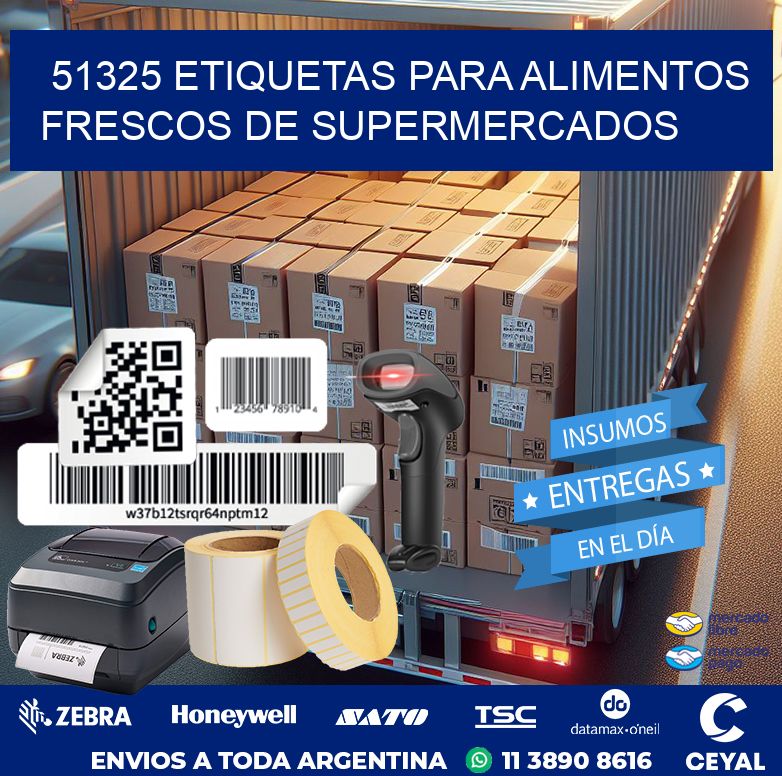 51325 ETIQUETAS PARA ALIMENTOS FRESCOS DE SUPERMERCADOS