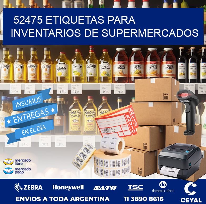 52475 ETIQUETAS PARA INVENTARIOS DE SUPERMERCADOS