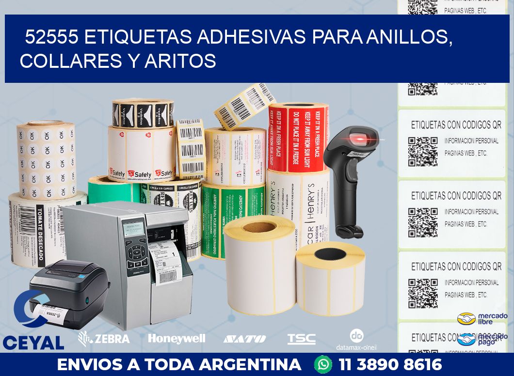 52555 ETIQUETAS ADHESIVAS PARA ANILLOS, COLLARES Y ARITOS